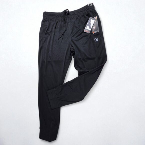 Andi Mesh Basketball Slim Fit Pants Pockets & Drawstring Jogger Men Size L Black - Picture 1 of 13